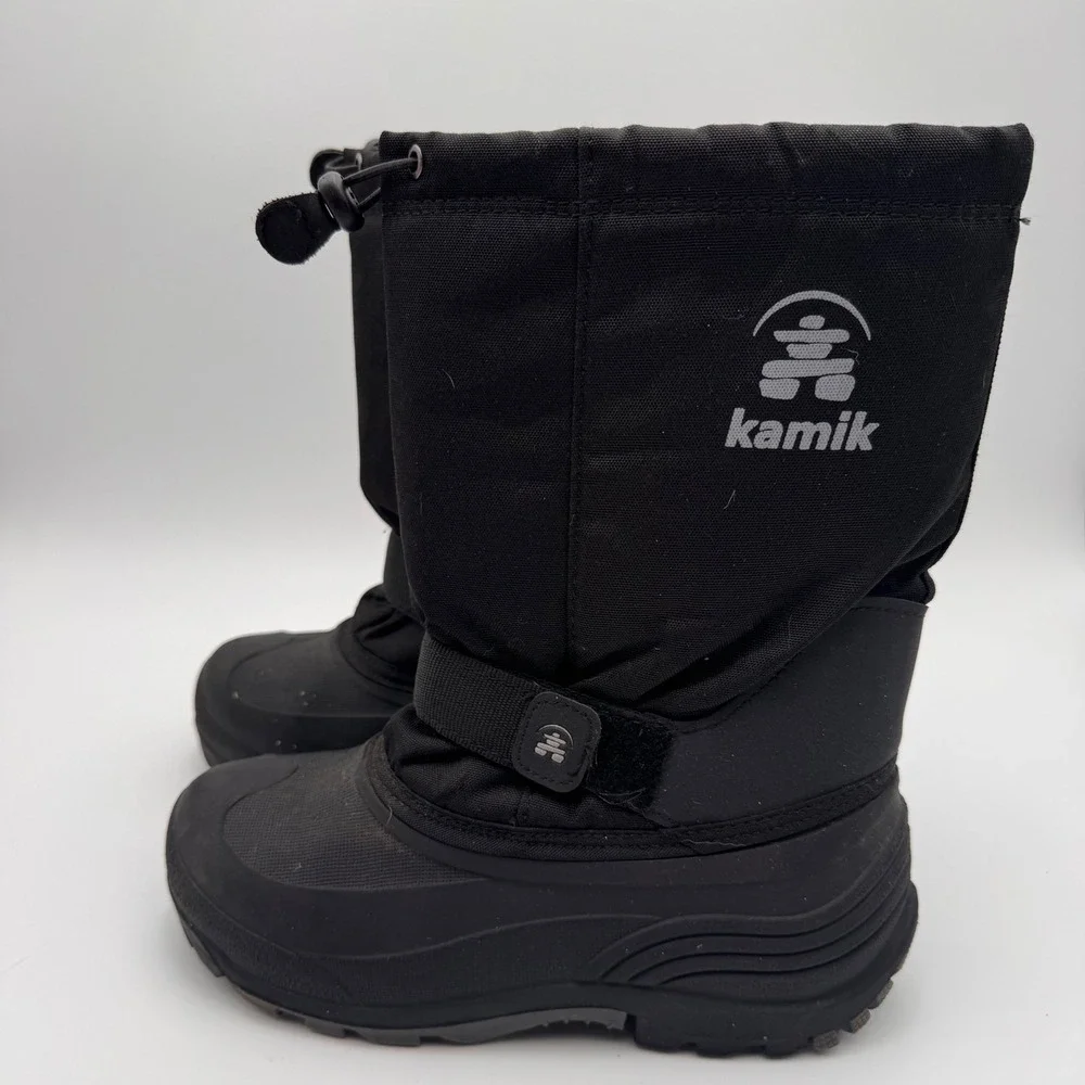Kamik Kids Black Winter Snow Boots RHR24823-BLK Size 7 Waterproof Insulated